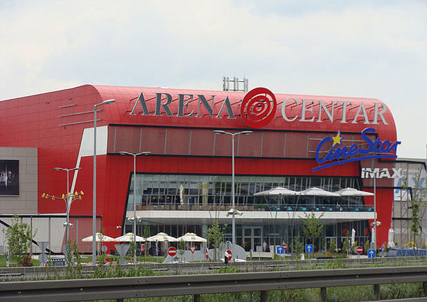 Gebäude Einkaufszentrum Arena Centar in Zagreb