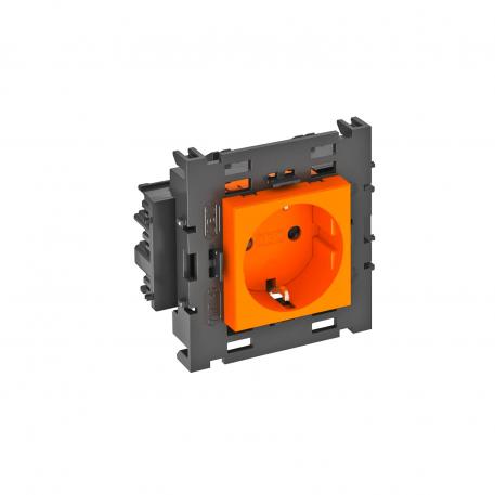 Steckdose 0°, Connect 80, Schutzkontakt, 1-fach 1 | 1-fach 0° | reinorange; RAL 2004