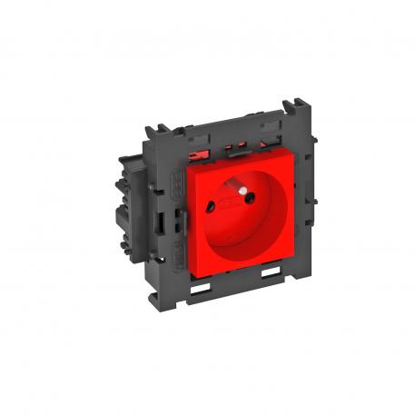 Steckdose 0°, Connect 80, mit Erdungsstift, 1-fach 1 | 1-fach 0° | signalrot; RAL 3001